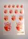 14 pcs. of stickers Slavia Prague, sheet A4